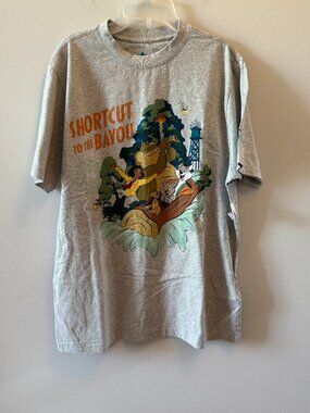 NWT Disney Tiana's Bayou Adventure T-Shirt Gray Adult Large Theme Park Tee